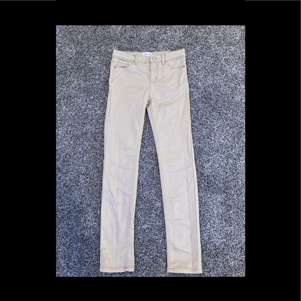 Khaki stretchy jeans